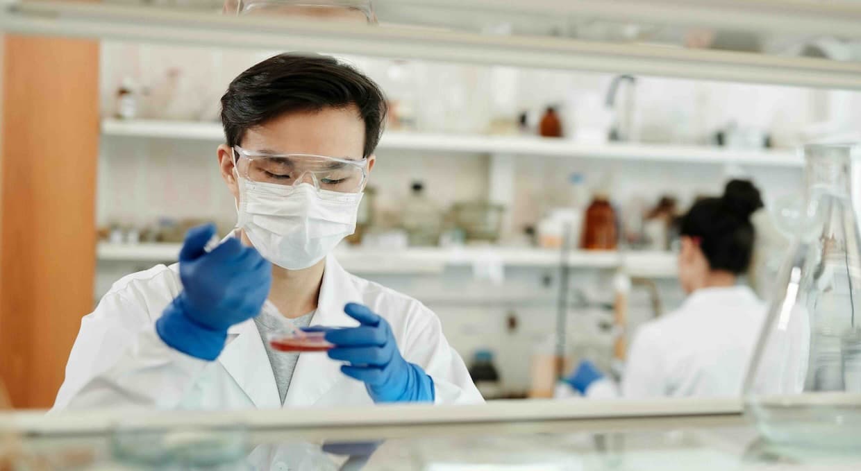 Man working in a laboratory