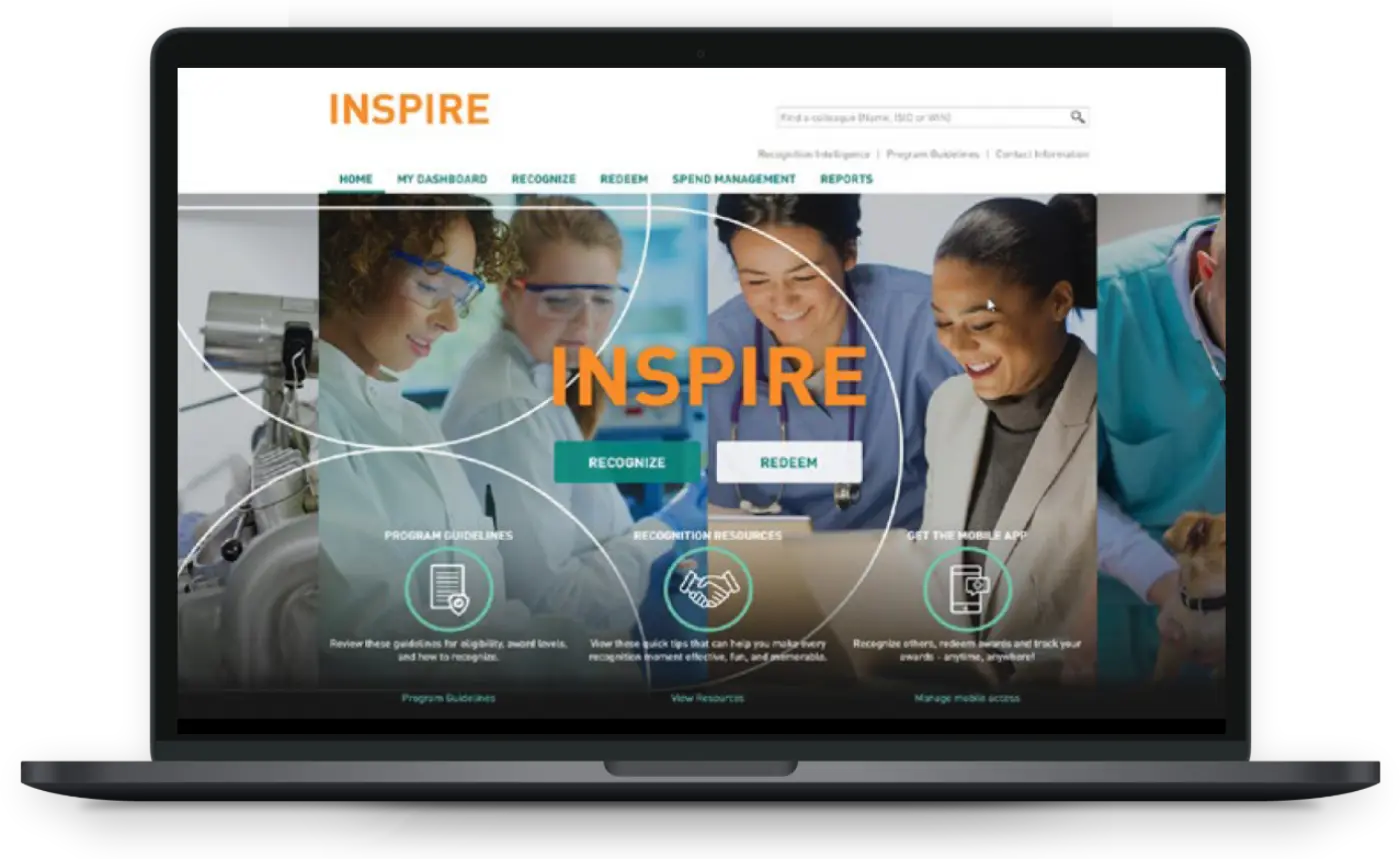 Merck's recognition platform displays on laptop